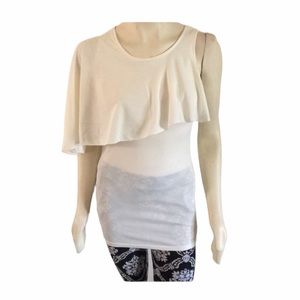 Elegant White Short Sleeve Women's Top